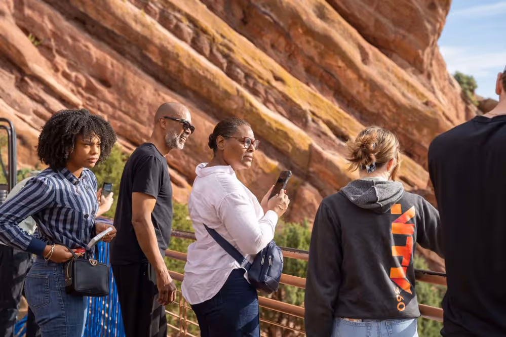 The Anderson family at Red Rocks Amphitheater during NTV360 training